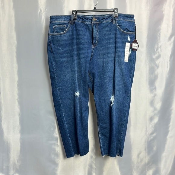 Ava & Viv Denim - AVA & Viv mid rise, slim straight, crop stretch, denim jeans